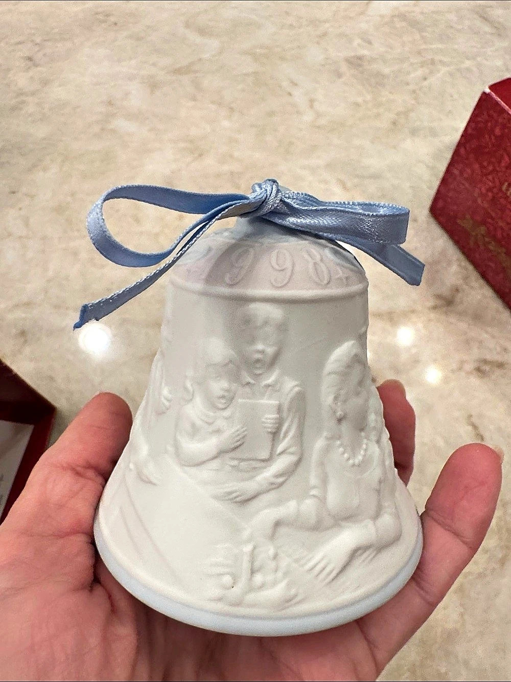 Lladró 1998 Annual Christmas Bell Ornament Porcelain Holiday Decor